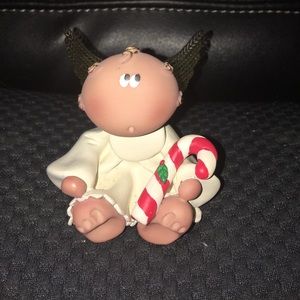 Russ Angel Cheeks Cherub Candy Cane Figurine